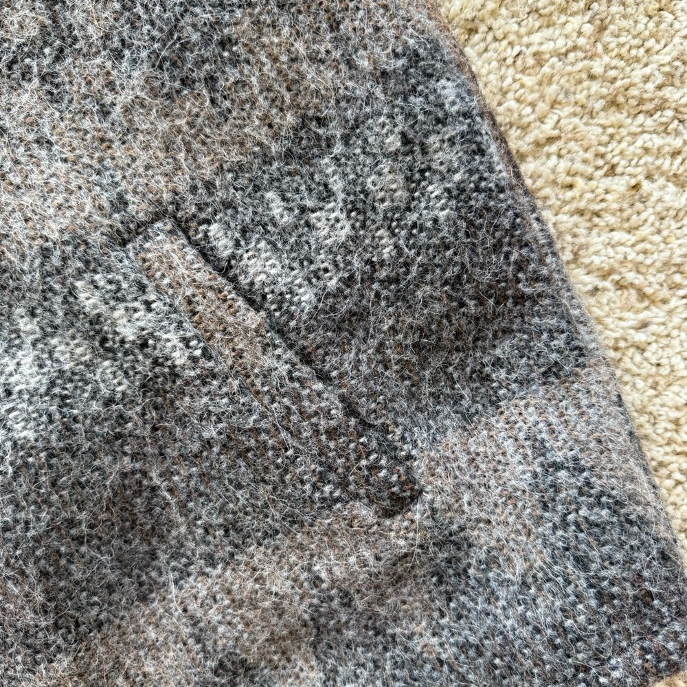 Alpaca Wool Vintage Peru Men Full Zip Jacket Sweater Textured Pattern Weave Med - Picture 4 of 8
